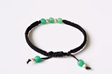 Armband- groene Agate en sterling zilver kralen