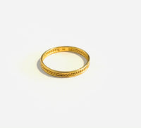 Ring -925 Sterling zilver, verguld- Touw effect