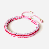 Armband - winter weave Rose/rood