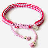 Armband - winter weave Rose/rood